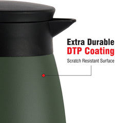 Duro Pot Insulated Steel Teapot, 1100ml Green / 1100ml / 1 Piece