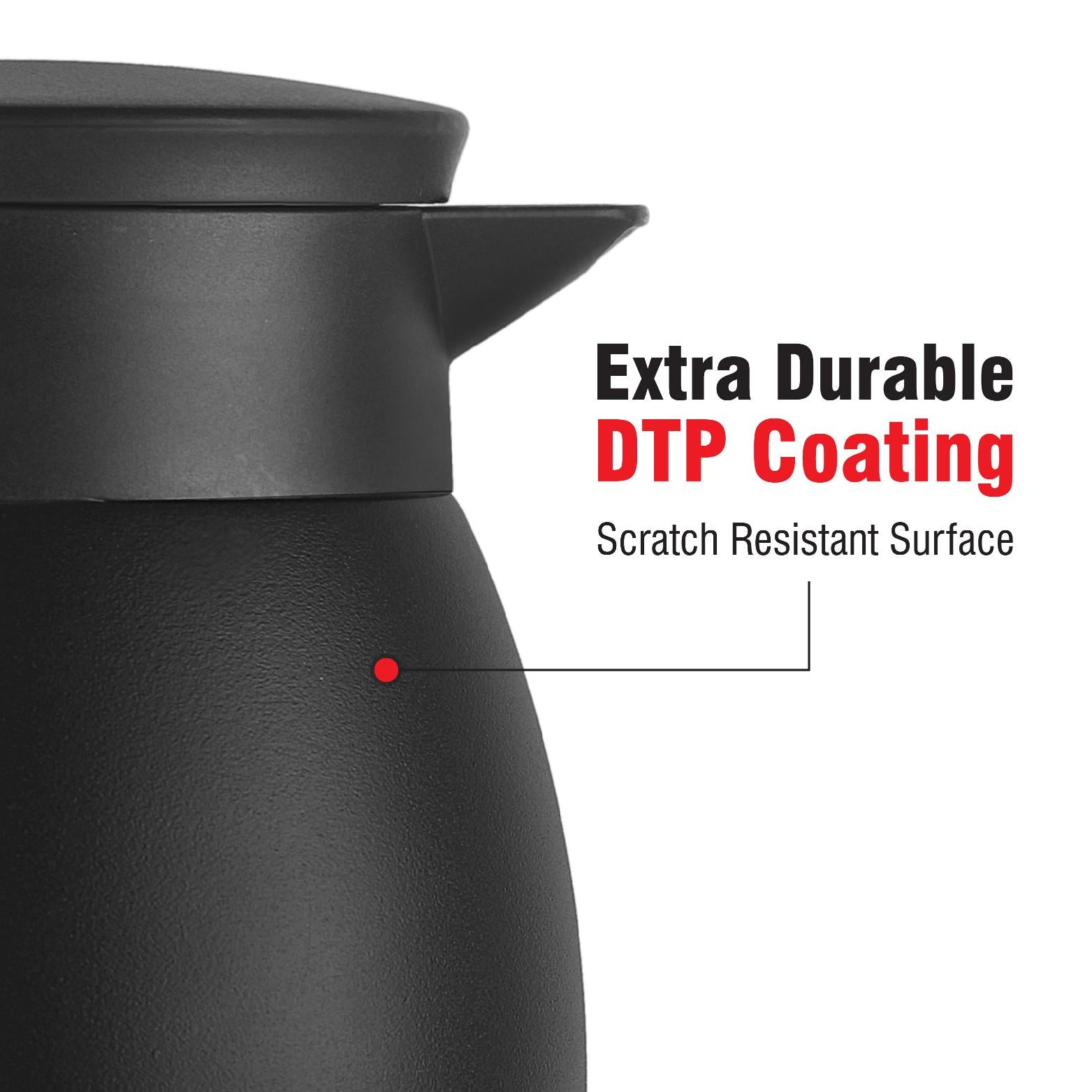 Duro Pot Double Walled Vacuum Insulated Teapot, 800ml Black / 800ml / 1 Piece