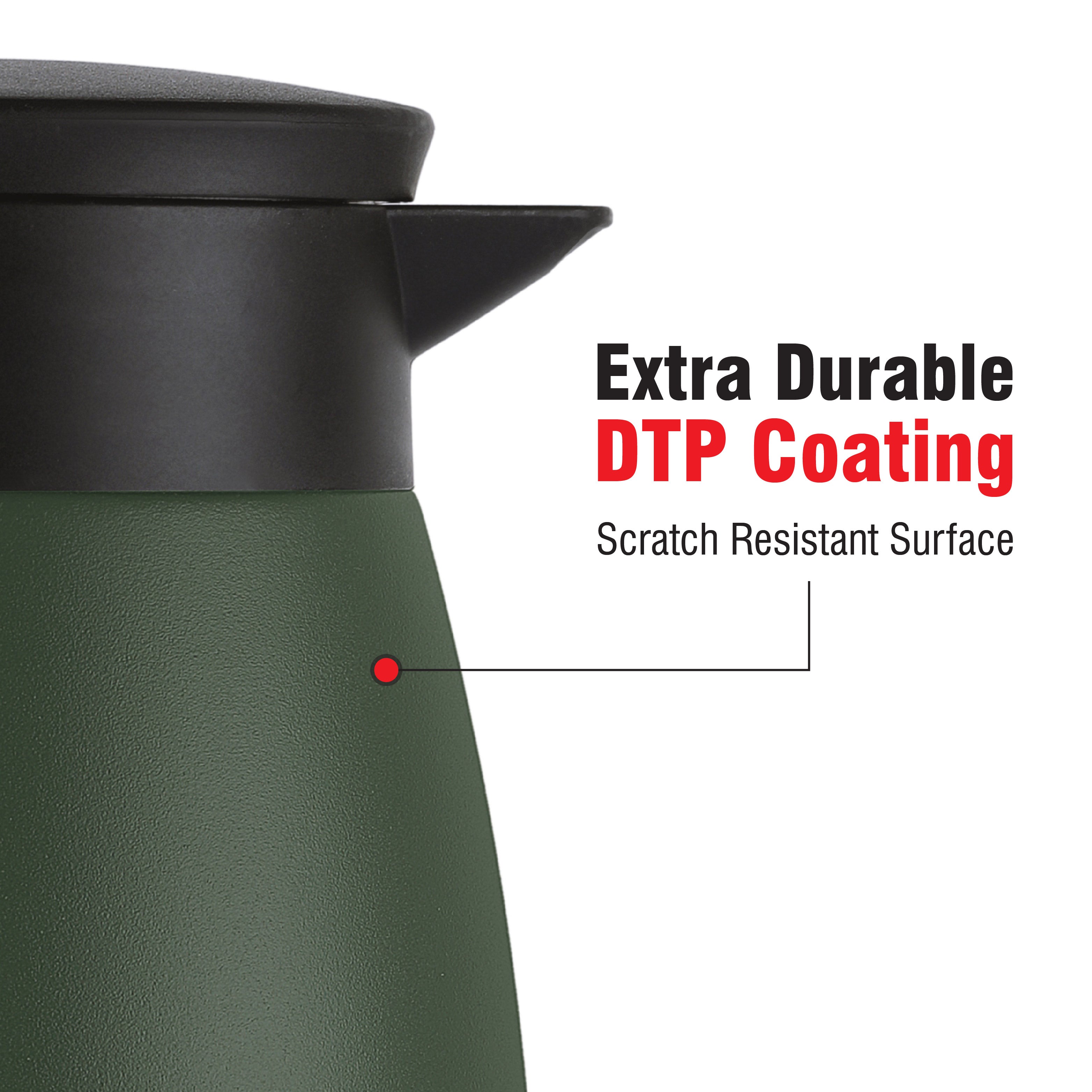 Duro Pot Double Walled Vacuum Insulated Teapot, 800ml Green / 800ml / 1 Piece