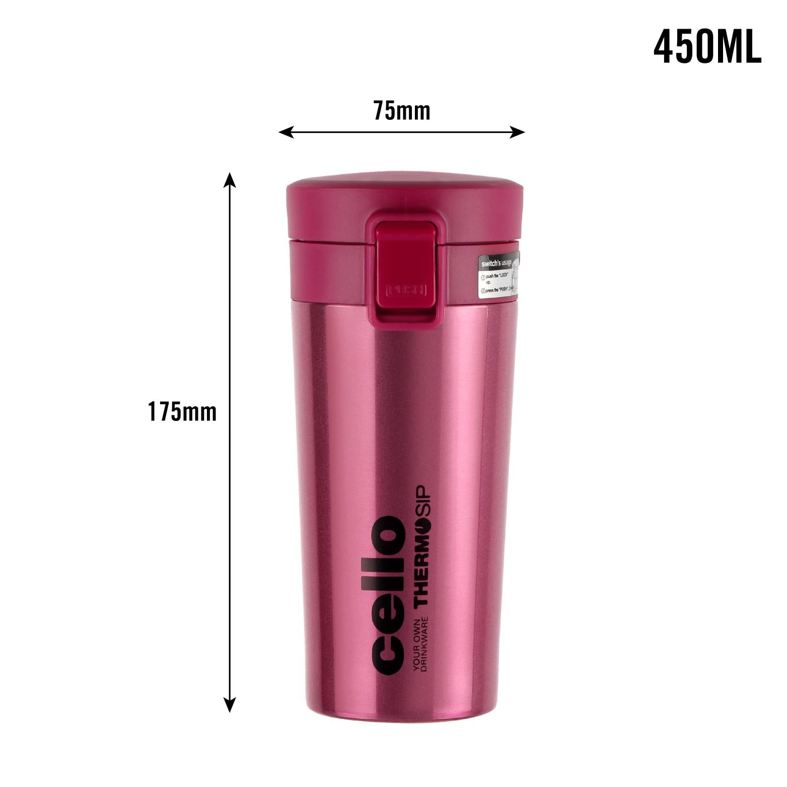 Monty Flask, Vacusteel Water Bottle, 450ml / 450ml