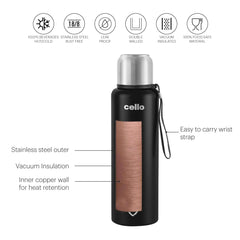 Duro Flip Flask, Vacusteel Water Bottle with Thermal Jacket / 1500ml