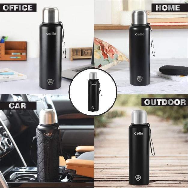 Duro Flip Flask, Vacusteel Water Bottle with Thermal Jacket / 1500ml