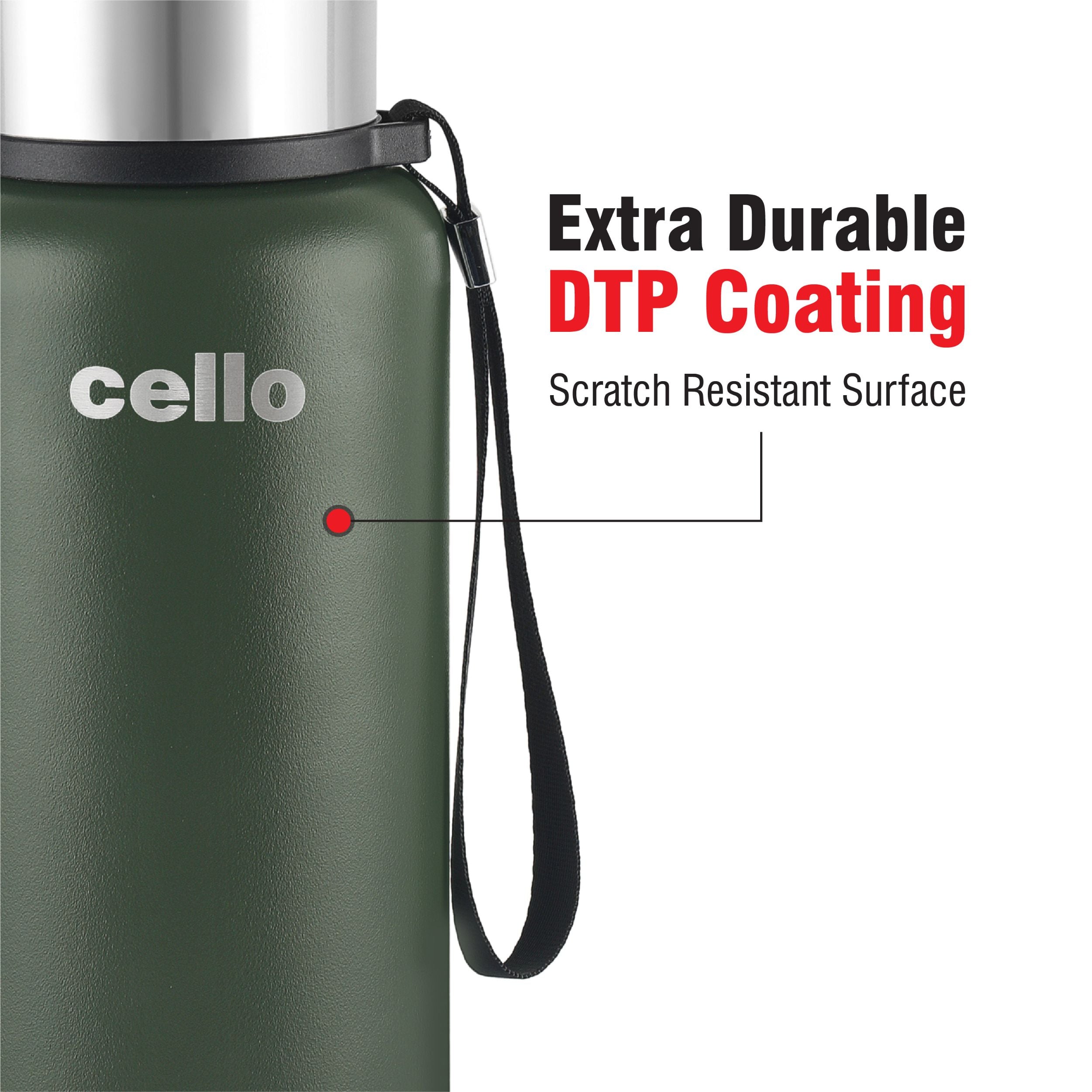 Duro Flip Flask, Vacusteel Water Bottle with Thermal Jacket, 1500ml / 1500ml