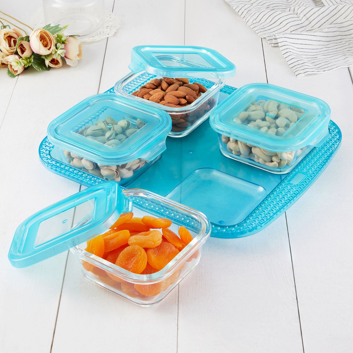 Artista Canister Tray Gift Set, 5 Pieces Blue / 5 Pieces