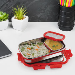 Click It Stainless Steel Lunch Box, Medium / 2 Piece