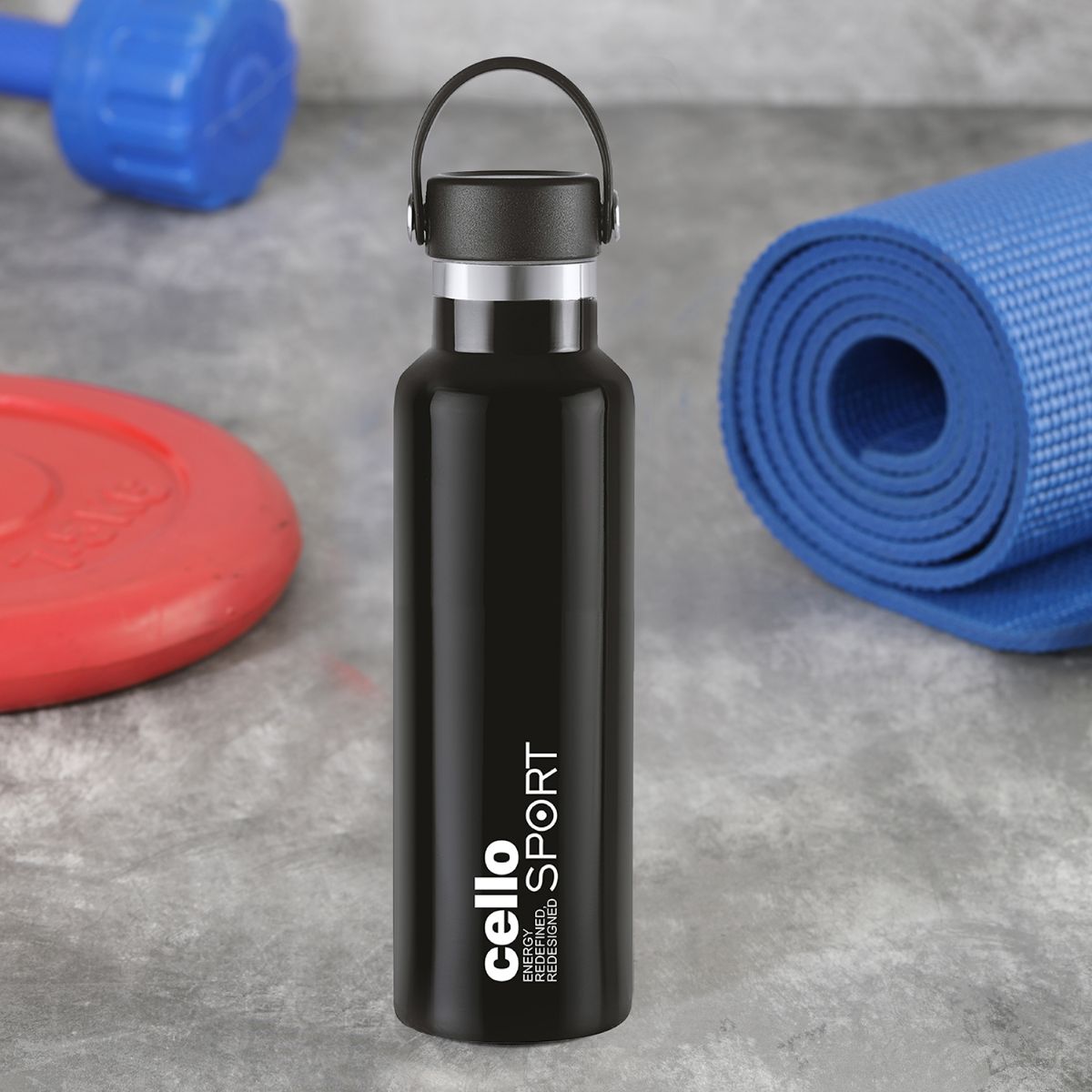 Black|Aqua Bliss Flask, Vacusteel Water Bottle, 800ml / 800ml