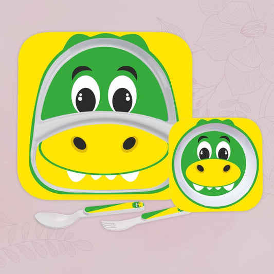 Yellow|Kids Crocodile Meal Set