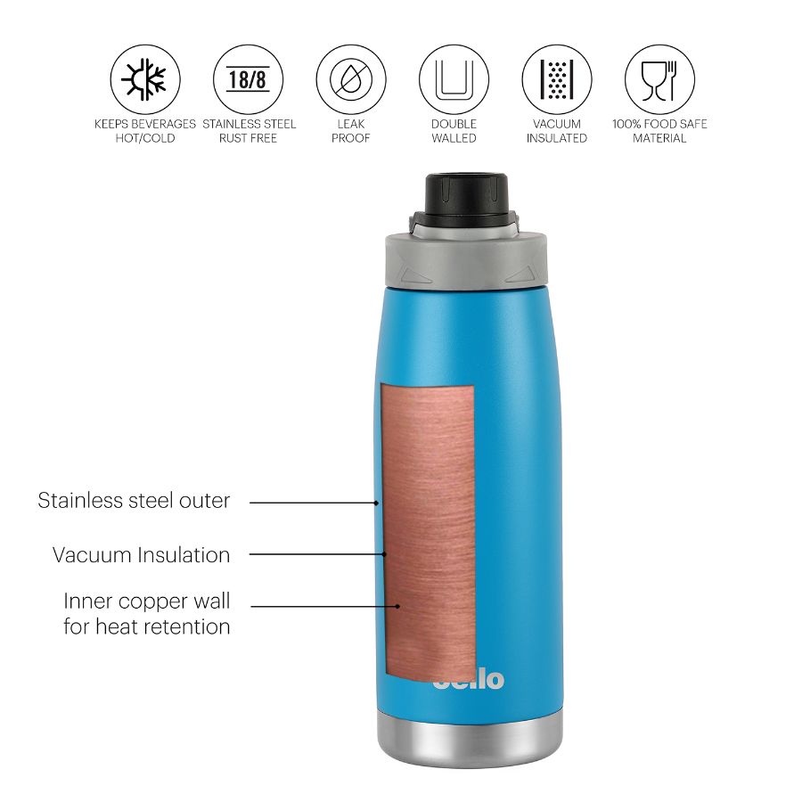 Duro Sports, Vacusteel Water Bottle, 1100ml / 1100ml