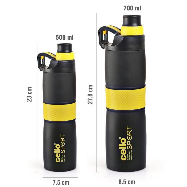 Force Flask, Vacusteel Water Bottle, 700ml Yellow / 700ml / 1 Piece