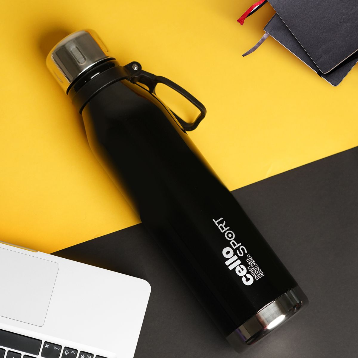 Black|Bentley Flask, Vacusteel Water Bottle, 800ml / 800ml