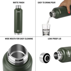 Duro Top Flask, Vacusteel Water Bottle, 750ml Green / 750ml