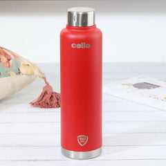 Duro Top Flask, Vacusteel Water Bottle, 750ml Red / 750ml