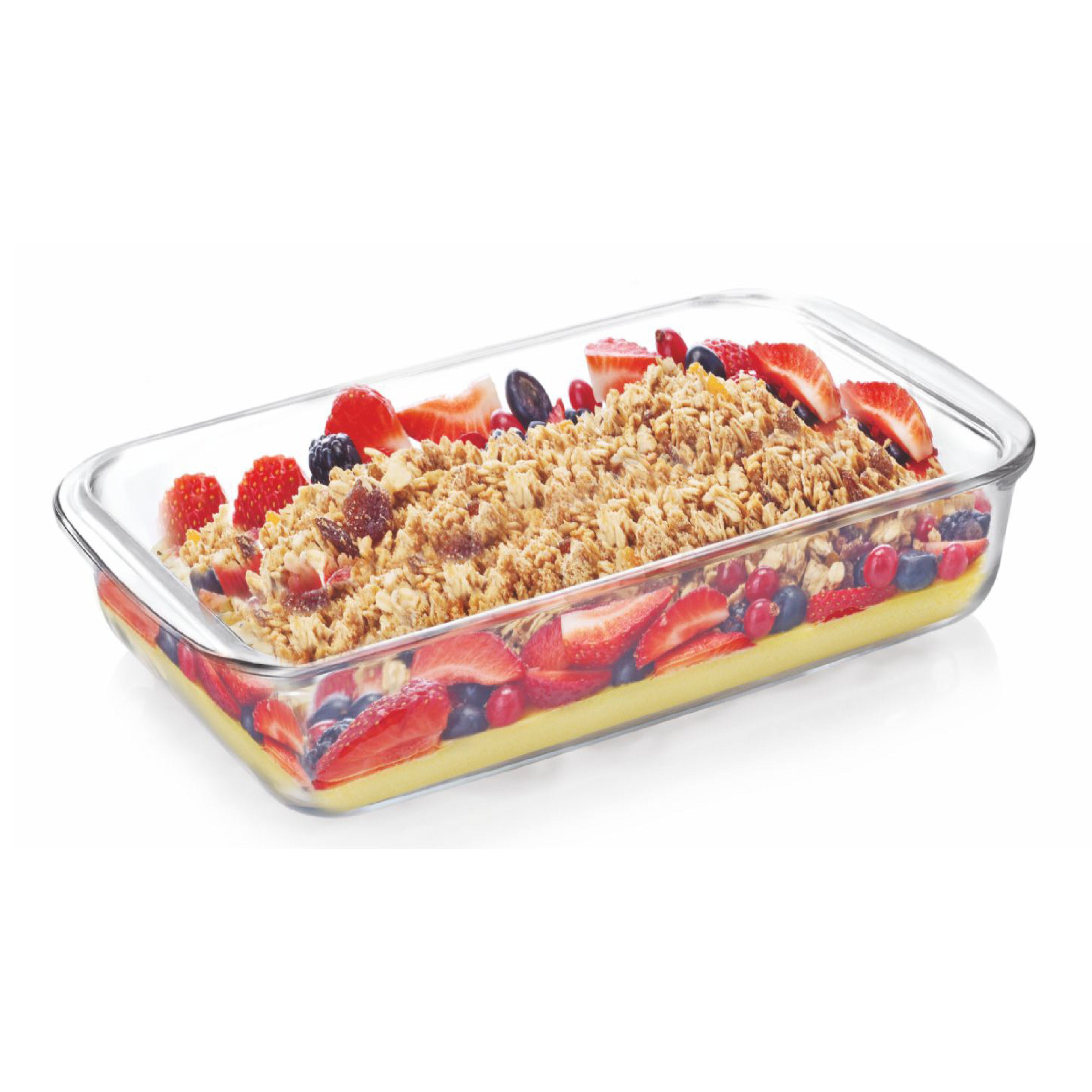 Dahlia Rectangle Glass Baking Dish, 1600ml Clear / 1600ml