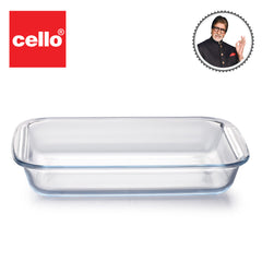 Dahlia Rectangle Glass Baking Dish, 1600ml Clear / 1600ml
