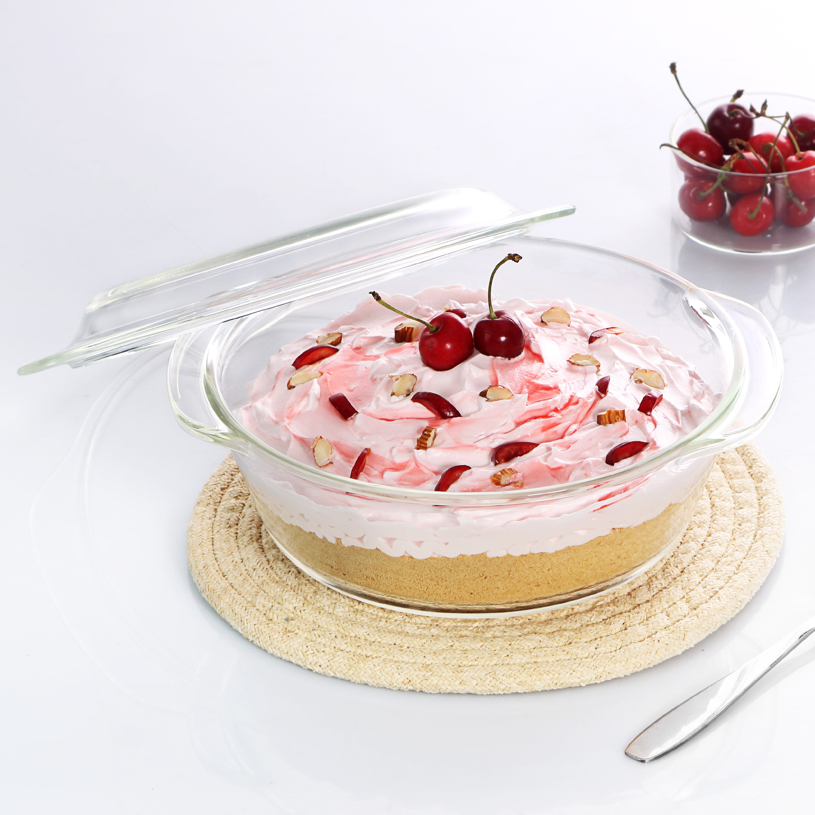 Angelica Round Casserole With Lid, 1500ml Clear / 1500ml