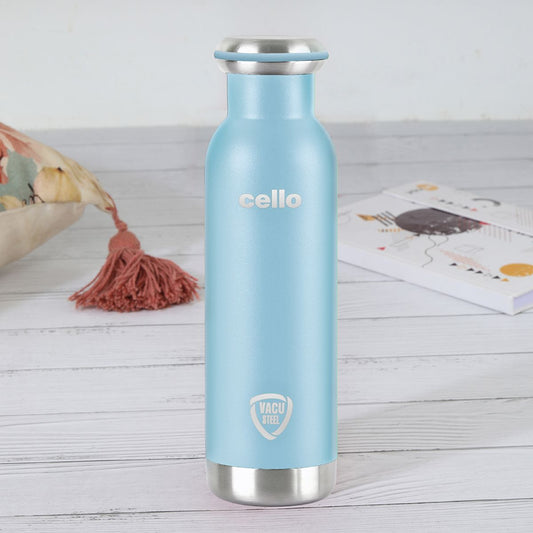 Blue|Duro Sip Flask, Vacusteel Water Bottle, 600ml / 600ml