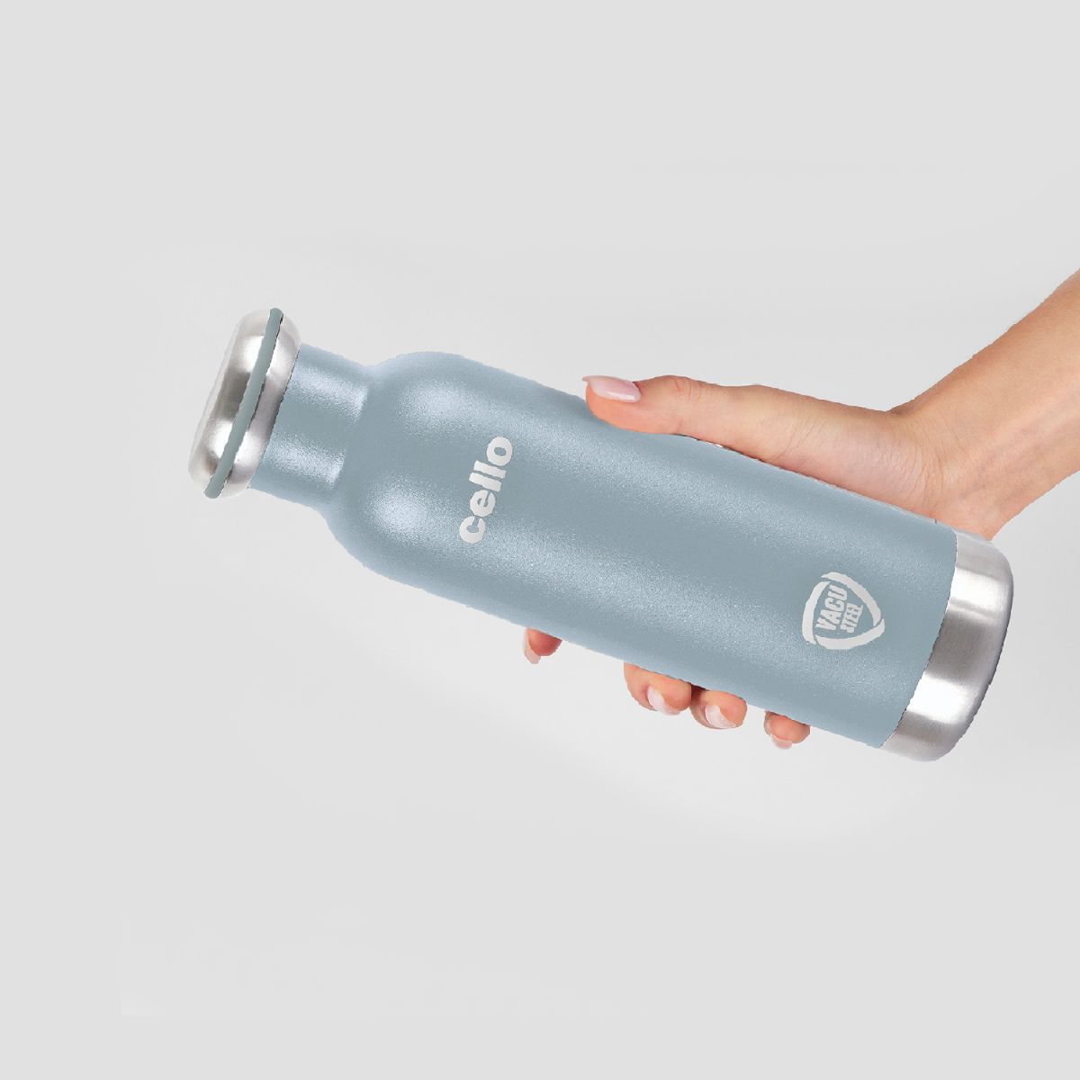 Duro Sip Flask, Vacusteel Water Bottle, 600ml Grey / 600ml