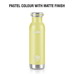 Duro Sip Flask, Vacusteel Water Bottle Yellow / 600ml