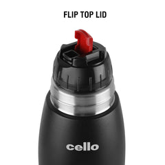 Duro Cup Style Flask, Vacusteel Water Bottle 500ml Black / 500ml