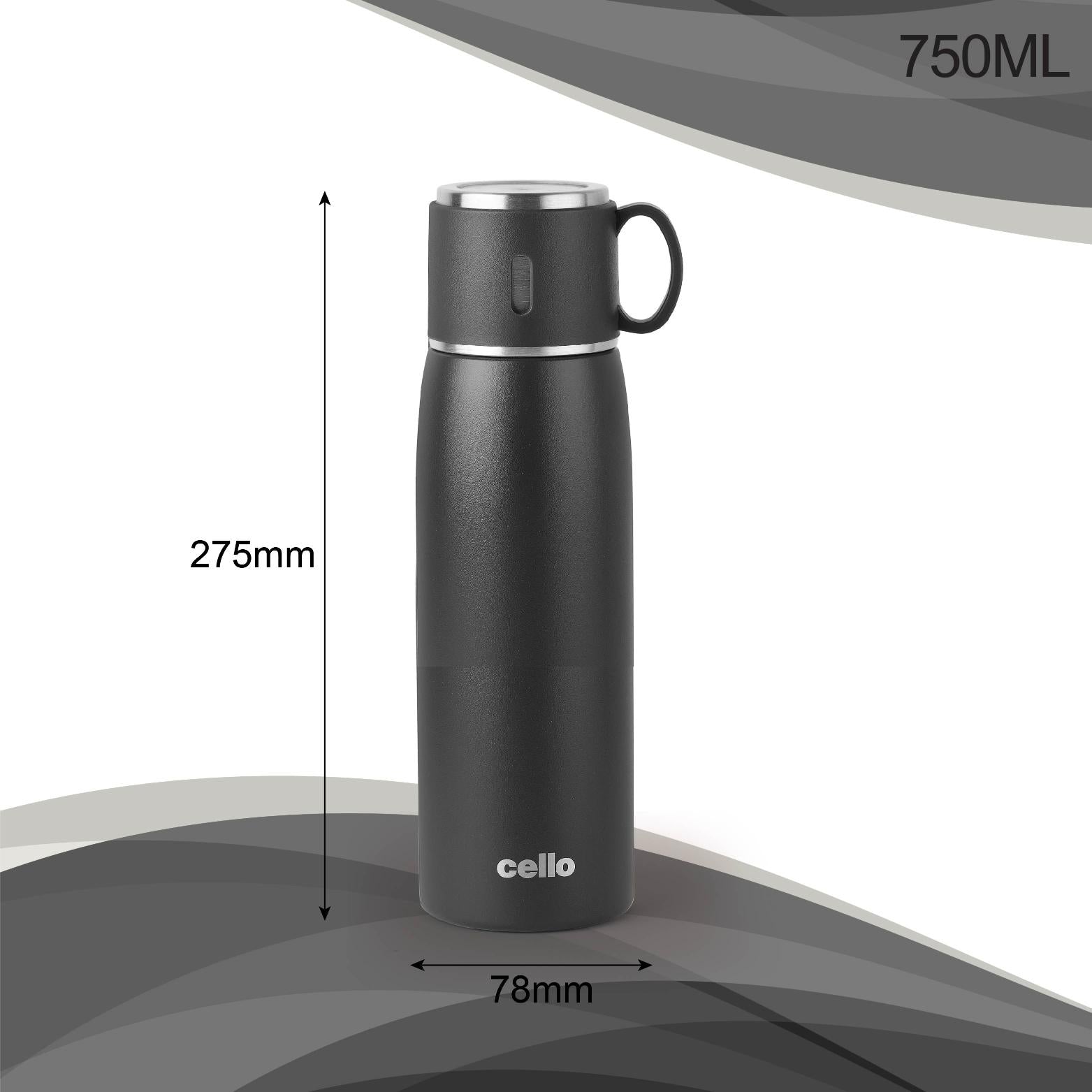 Duro Cup Style Flask, Vacusteel Water Bottle 750ml / 750ml