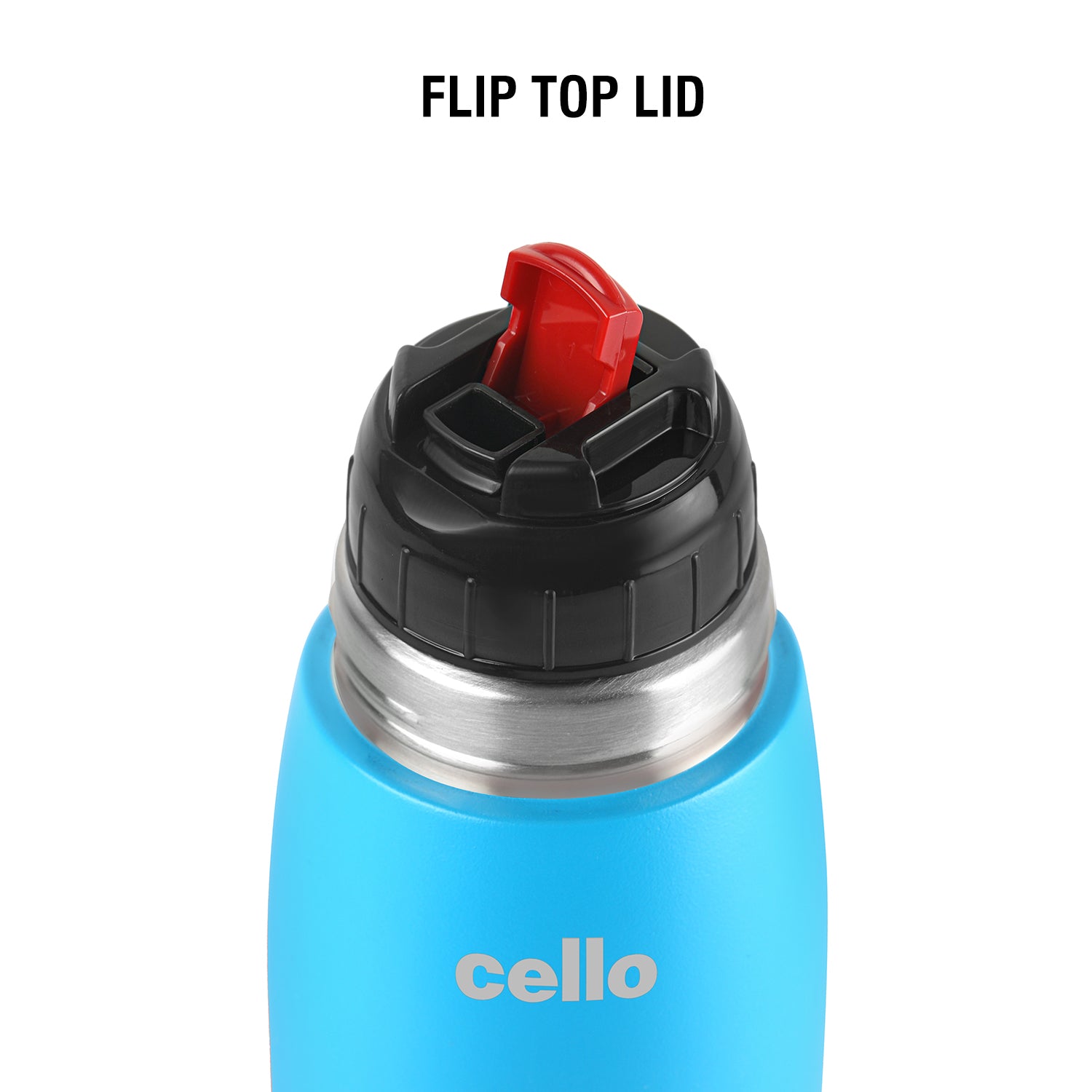 Duro Cup Style Flask, Vacusteel Water Bottle 750ml Blue / 750ml