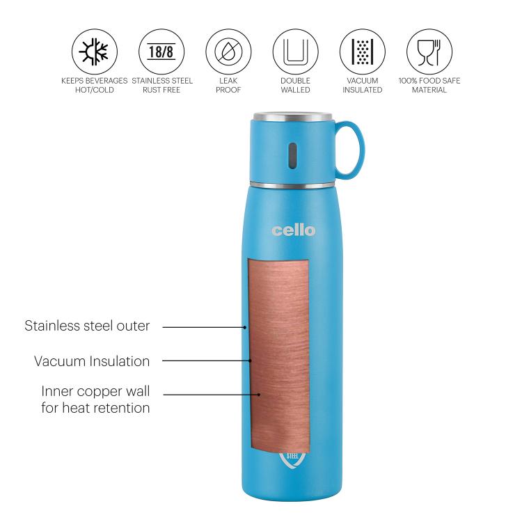 Duro Cupstyle Flask, Vacusteel Water Bottle 1000ml / 1000ml