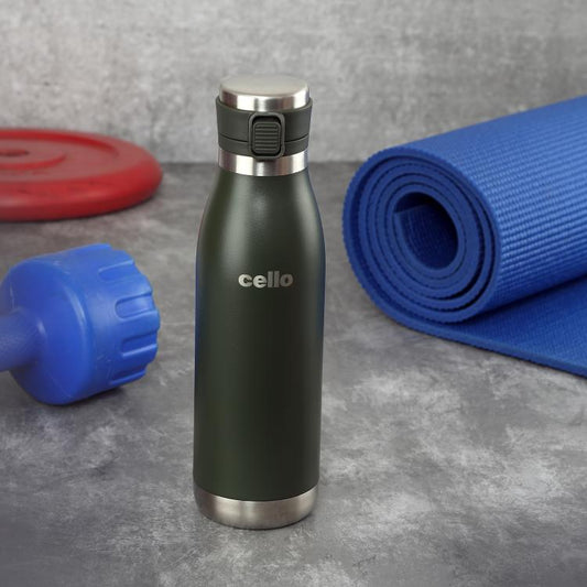 Green|Duro Jet Flask, Vacusteel Water Bottle / 600ml