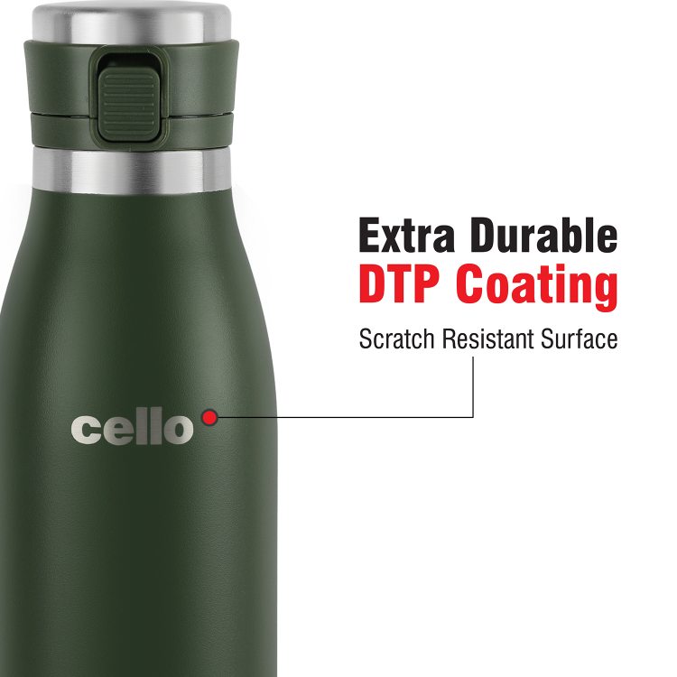 Duro Jet Flask, Vacusteel Water Bottle, 600ml Green / 600ml / 1 Piece