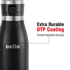 Duro Jet Flask, Vacusteel Water Bottle, 600ml Black / 600ml / 1 Piece