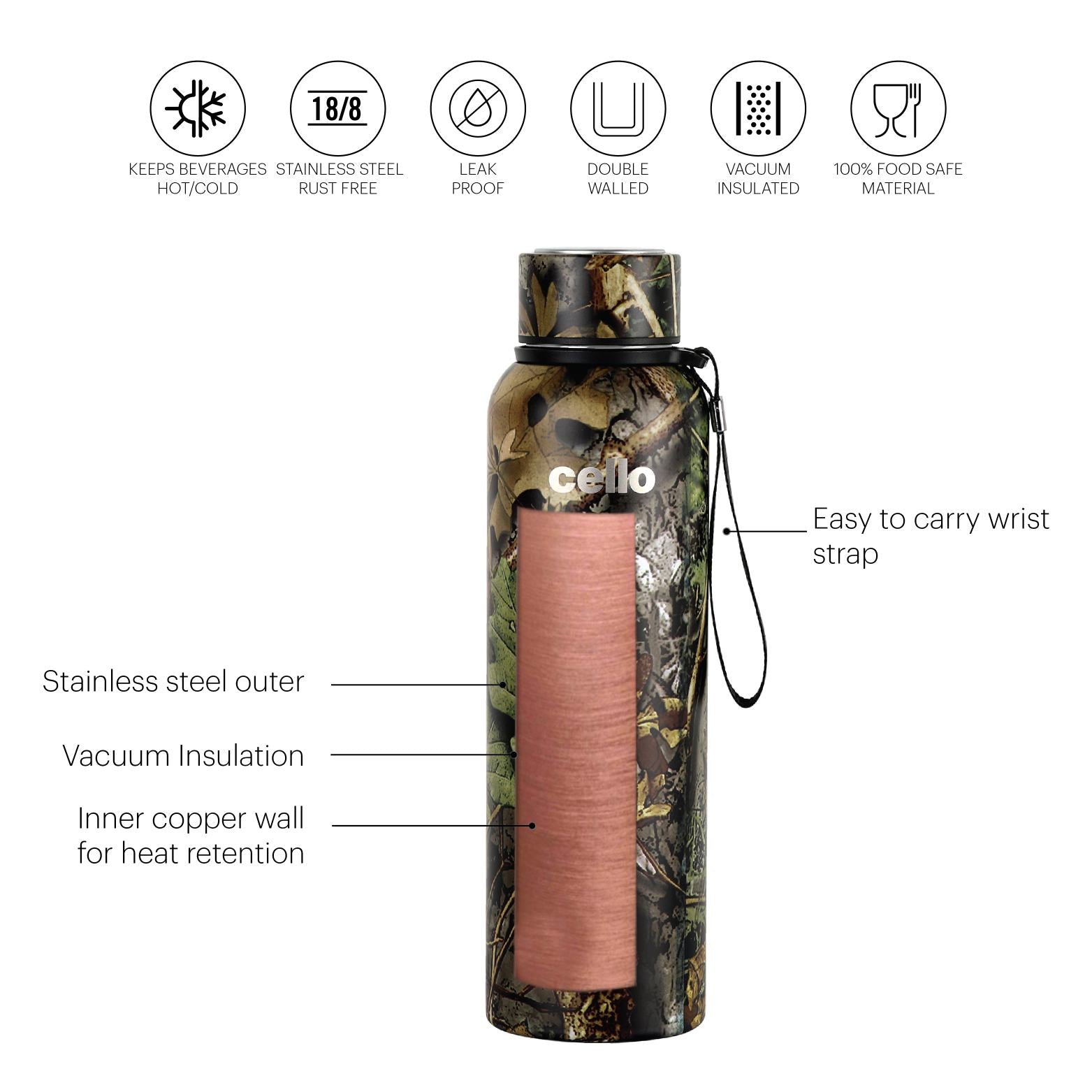 Deezee Mate Flask, Vacusteel Water Bottle / 1000ml