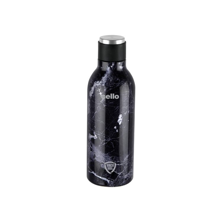 Black|Deezee Marbella Flask, Vacusteel Water Bottle / 600ml