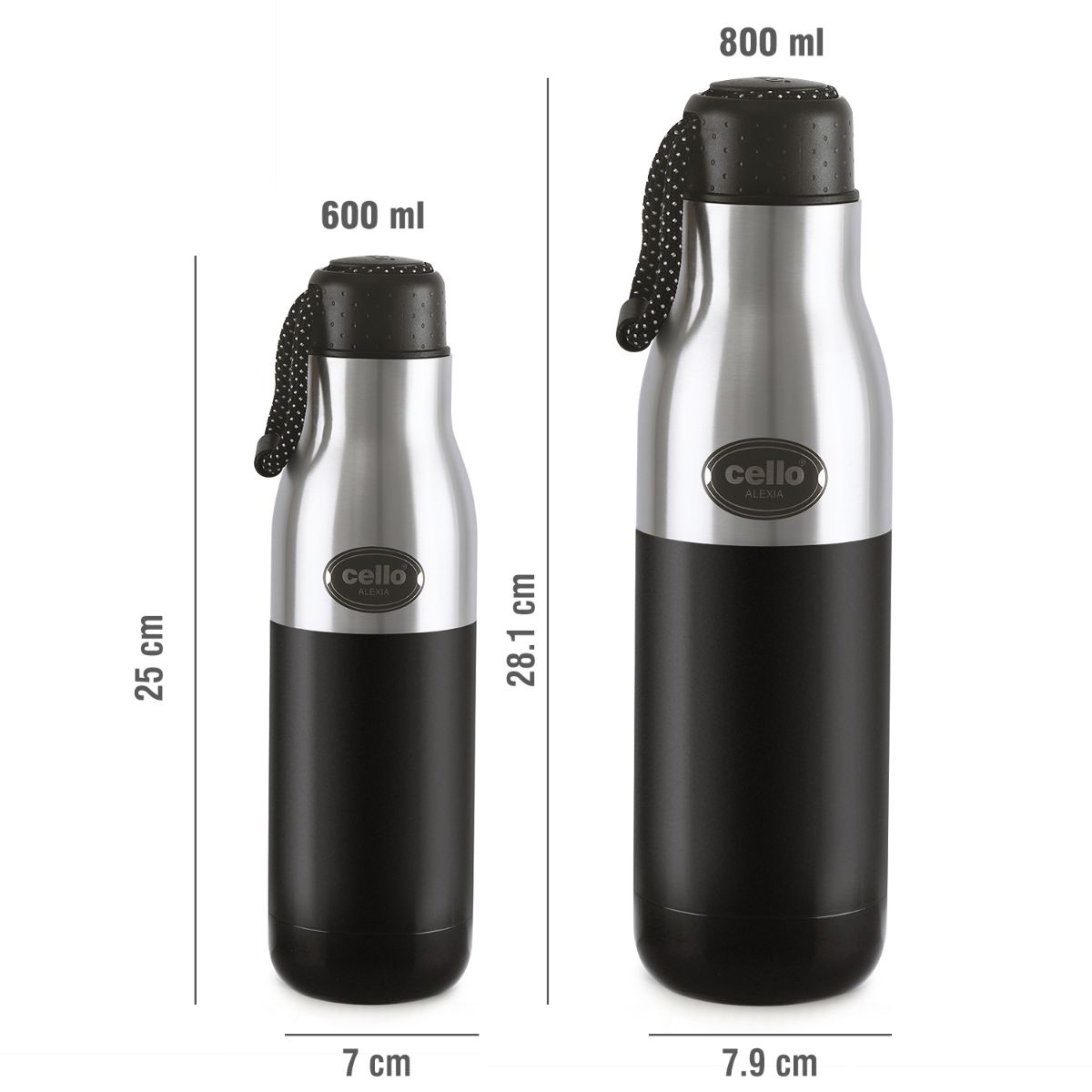 Alexia Flask, Vacusteel Water Bottle, 600ml / 600ml