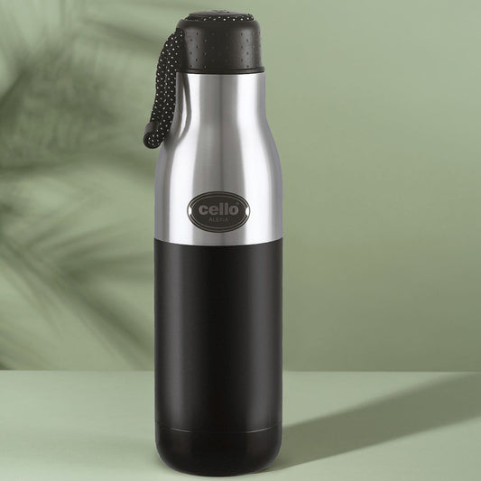 Black|Alexia Flask, Vacusteel Water Bottle, 800ml / 800ml