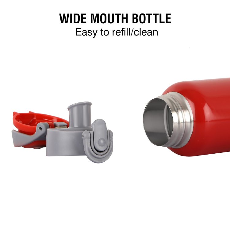 Punch Flask, Vacusteel Water Bottle, 600ml Red / 600ml / 1 Piece