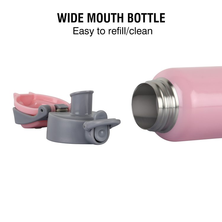 Punch Flask, Vacusteel Water Bottle, 600ml Pink / 600ml / 1 Piece