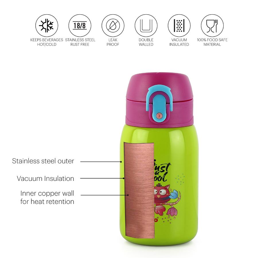 Junior 275 Hot & Cold Stainless Steel Kids Water Bottle, 275ml / 275ml