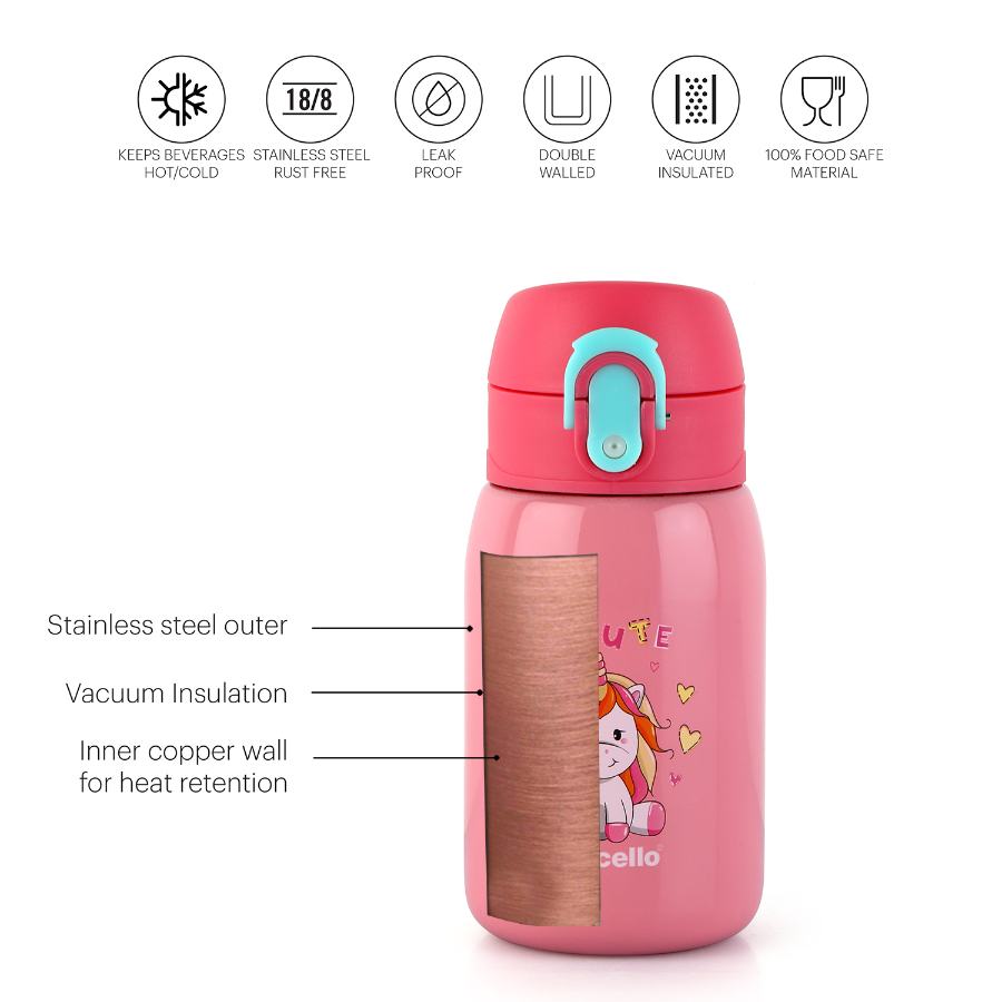 Junior 275 Hot & Cold Stainless Steel Kids Water Bottle, 275ml / 275ml