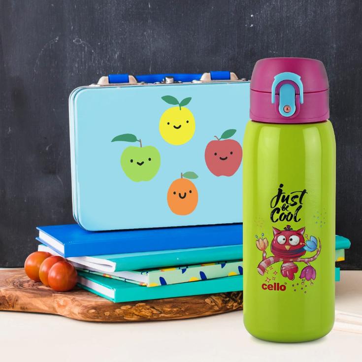 Green|Junior 475 Hot & Cold Stainless Steel Kids Water Bottle, 475ml / 475ml