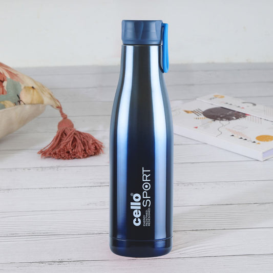 Blue|Dazzle Flask, Vacusteel Water Bottle, 600ml / 600ml