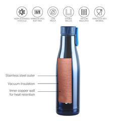 Dazzle Flask, Vacusteel Water Bottle, 1000ml Blue / 1000ml / 1 Piece