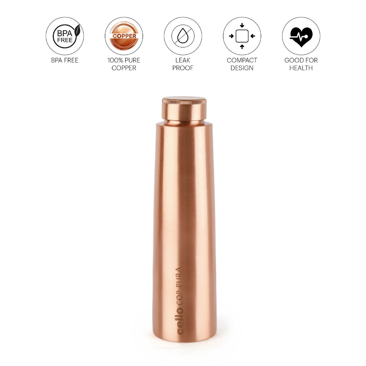 Tattva Copper Water Bottle, 900ml Copper / 900ml