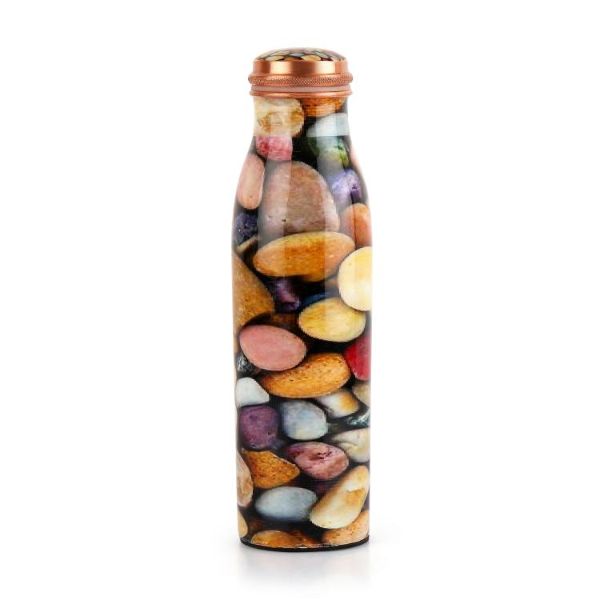 Good Earth Designer Copper Water Bottle, 1000ml Pebbles / 1000ml