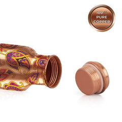 Diva Ornate Copper Water Bottle, 1000ml Copper / 1000ml
