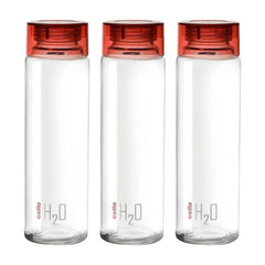 H2O Glass Water Bottle with Plastic Cap, 920ml / 920ml