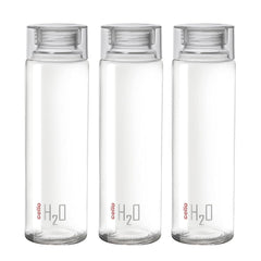 H2O Glass Water Bottle with Plastic Cap, 920ml / 920ml