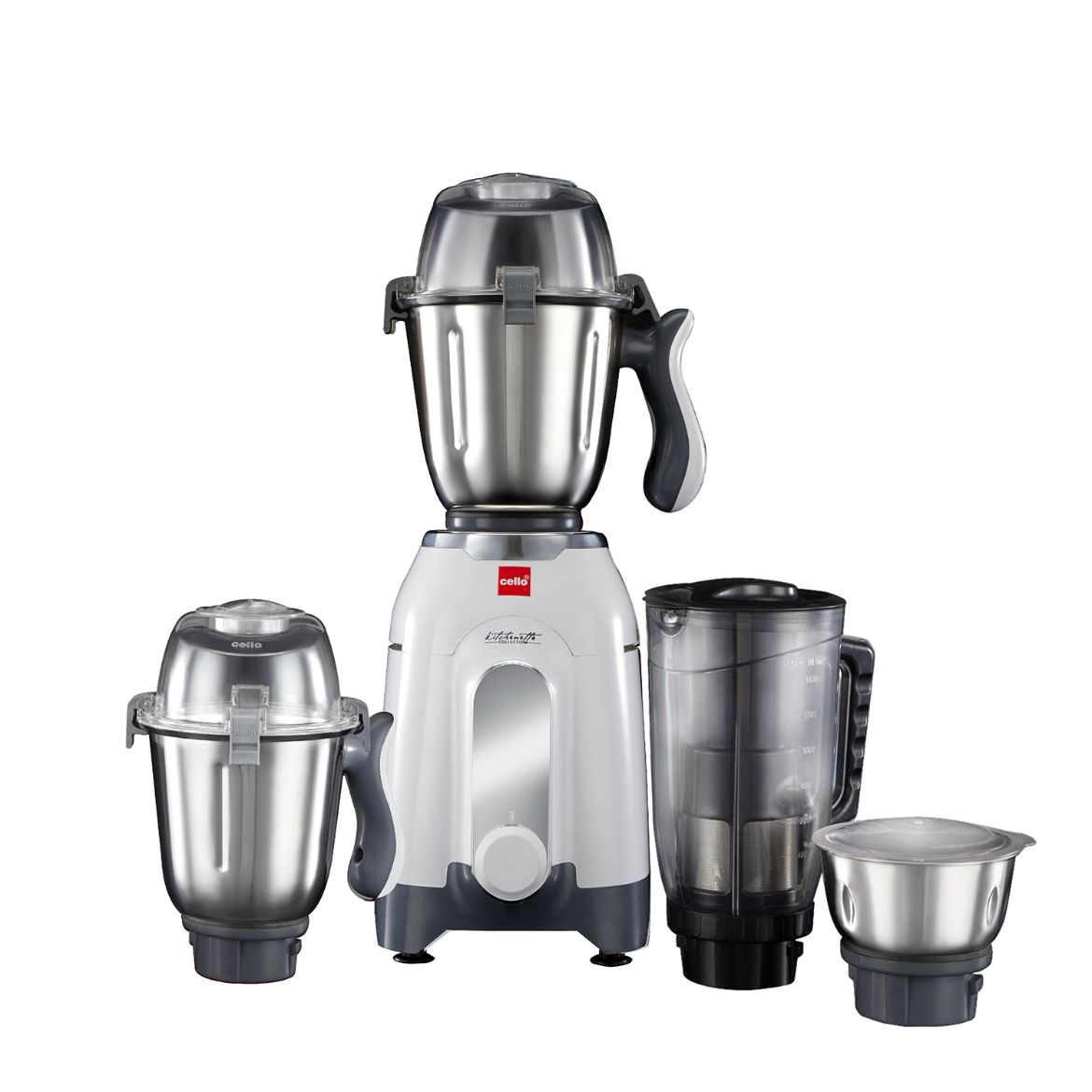 Discovery Pro Juicer Mixer Grinder with 4 Jars, 750W White / 750 Watts
