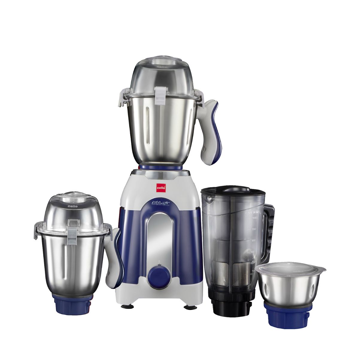 Discovery Pro Juicer Mixer Grinder with 4 Jars, 750W Blue / 750 Watts