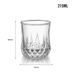 Amore Glass Tumblers, Set of 6 Clear / 215ml / 6 Piece