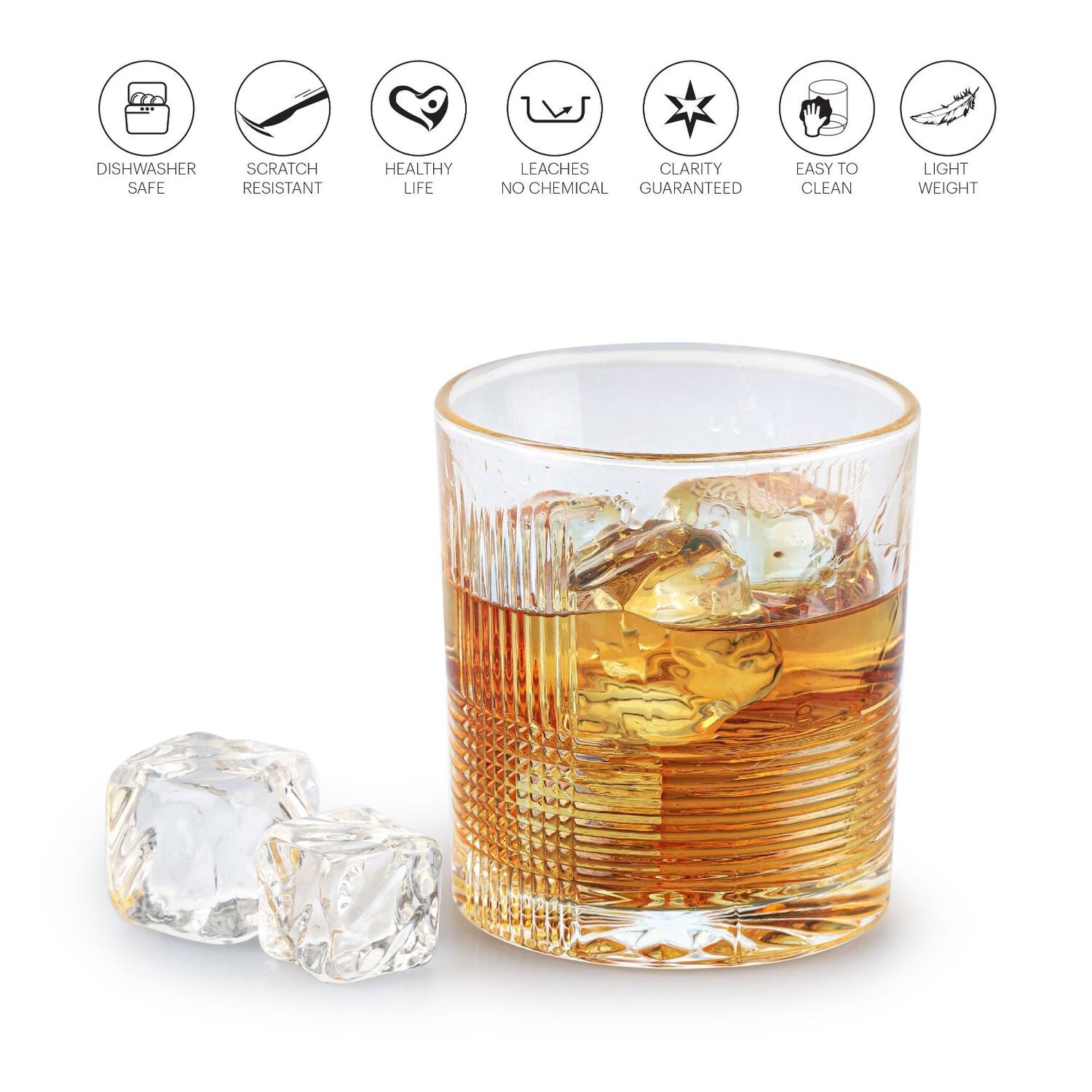 Enigma Glass Tumblers, Set of 6 Clear / 215ml / 6 Piece