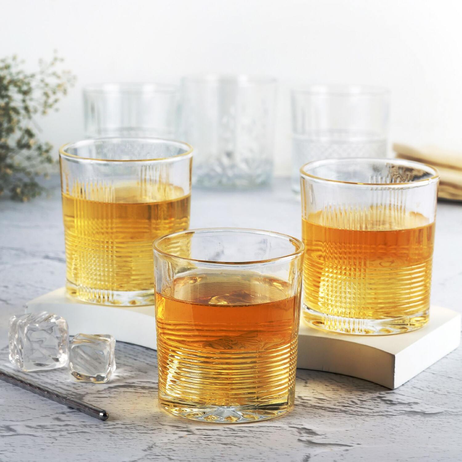 Enigma Glass Tumblers, Set of 6 Clear / 325ml / 6 Piece